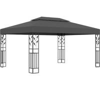 Pavillon avec double toit 3x4 m Anthracite
