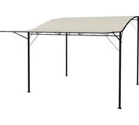 Pavillon avec extension de toit rabattable résistant aux intempéries 3 x 2,5 m blanc crème