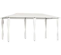 Pavillon avec habillages de poteaux, dimensions 3x6x2,6 mètres, couleur crème, 160 g/m². Moustiquaire pour jardin, terrasse, pergola, autoportant