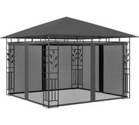 Pavillon avec moustiquaire 3x3x2,73 m Anthracite 180 g/m