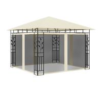 Pavillon avec moustiquaire 3x3x2,73 m Crème 180 g/m