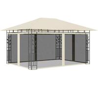 Pavillon avec moustiquaire 4x3x2,73 m Crème 180 g/m