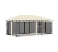Pavillon avec moustiquaire 6x3x2,73 m Crème