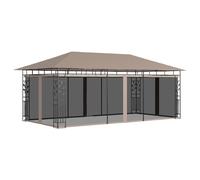 Pavillon avec moustiquaire 6x3x2,73 m Taupe 180 g/m