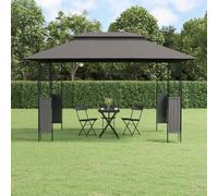vidaXL Pavillon avec toit Anthracite 400x300x270 cm Acier