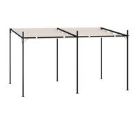 Pavillon avec toit extensible 400x300x233 cm Crème
