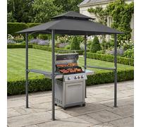 Tonnelle de jardin pour barbecue Parga 250 x 241 x 151 cm Anthracite Gris Foncé