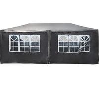 Pavillon de 3 x 6 mètres, couleur gris, avec protection UV 50+. Pavillon de jardin avec parois rétractables, idéal pour une terrasse ou un festival