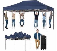 Pavillon de jardin 3x4,5 mètres, imperméable et stable, type pop-up, avec sac de transport. Protection UV 50+. Tente de jardin incluant une sacoche de transport, des sacs de sable. Idéal pour les fête