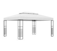 vidaXL Pavillon de jardin Acier revêtu par poudre 4x3x2,7 m Blanc