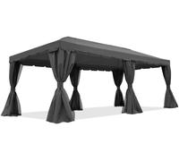 Pavillon de jardin anthracite avec moustiquaire Valencia 3x6 m Garden Point