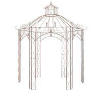 Pavillon de jardin en fer forgé Bronze Antique 3m Gazebo pour l'usine | Fer forgé, bronze antique, gazebo voûté, support pour roses et plantes grimpantes, décoration de porche, construction stable