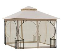 Pavillon de jardin - Maisonnette de jardin - Salle de jardin - Abri de jardin - Espace de vie extérieur - 3x3 mètres - Structure métallique