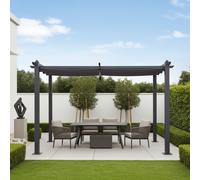 Pavillon Pavillon de jardin 3x4m Luxor anthracite en aluminium protection UV imperméable couverture protection solaire pour terrasse jardin ombre tente de jardin