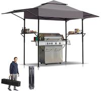 Pavillon de jardin pliable, dimensions 380 x 100 x 240 cm. Pavillon robuste avec structure métallique et double toit, résistant aux intempéries, imperméable, protège du soleil, résistant au vent, idéa