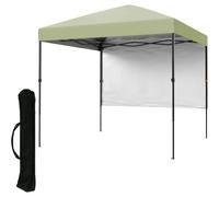 Pavillon de jardin pliable et démontable - Gazebo de 2,2 x 2,2 m - Imperméable et résistant aux UV - Avec paroi latérale - Protection contre le vent et la chaleur - Sac de transport inclus - Vert