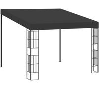 Pavillon de jardin, tente de réception, pergola, tente pliante, tente de fête, tente pour jardin, gazebo pop-up, tente de mariage, tissu anthracite, dimensions 3x3 mètres