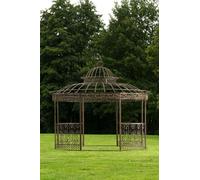 Pavillon de luxe CLP XXL « Romantik », rond, 500 cm, couleur bronze