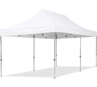 Pavillon de réception, modèle Faltzelt, dimensions 3x6 mètres, sans panneaux latéraux, structure en aluminium de 32 mm, tente de réception blanche, capacité de 700N