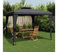 Pavillon de style élégant avec double toit anthracite 3,98x2,98 m acier - Pavillons & Tentes de réception Hommie5098912 1parcel