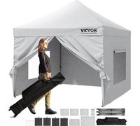 Pavillon Famanu, modèle Faltpavillon : - Réglable en hauteur - Livré avec une sacoche de transport - Tente de réception pour 6 à 8 personnes - Dimensions : 3,048 x 3,048 x 3,20 mètres - Tissu : 500D P