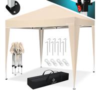 Pavillon KESSER® 3 x 3 m | imperméable | sac de transport à roulettes inclus | système d'encliquetage pop-up | protection UV 50+ | pavillon pliable | tente de jardin | tente de réception | renforts mé