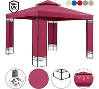Pavillon Lorca 3x3 m métal toile hydrofuge protection UV 50+ tente de réception tonnelle de jardin pergola mobilier extérieur anthracite