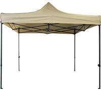 Pavillon Mobili Rebecca Aneto 3 x 3 m, polyester et métal, beige et noir, partiellement monté