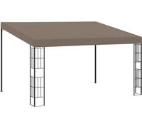 vidaXL Pavillon mural 4 x 3 m Tissu Taupe