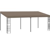 vidaXL Pavillon mural 6x3 m Taupe Tissu