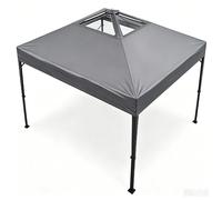 Pavillon pliable - 3x3 mètres - Tente pop-up - Tissu Oxford imperméable - Hauteur réglable - Livré avec une sacoche de transport et des sacs de sable - Idéal pour les marchés, les jardins et la plage