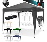 Pavillon pliable - KESSER - Dimensions 3x3 m - Système pop-up clic - Protection UV 50+ - Toile imperméable Oxford 220D