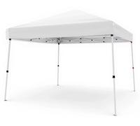 Pavillon pop-up - 3x3 mètres - Pavillon pliable - Tente de jardin à montage rapide - Structure en acier - Tissu Oxford - Livré avec une sacoche de transport, des sacs de sable et des sardines - Blanc