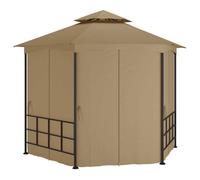 Pavillon pratique avec parois latérales 3,1x2,7 m Taupe - Pavillons & Tentes de réception ,design Möbel 2828751 1parcel
