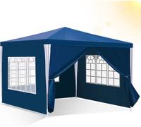 Pavillon Tente de jardin - Tente de plage pratique, montage facile avec Easy-Klett, idéale pour les fêtes Bleu 3x3m