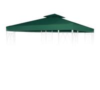 Pavillon Toit de Rechange 3x3m Vert en Kiosque Jardin Tente Réception Plan