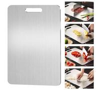 Pavlleen Planche à Découper en Titane,Yamato Titanium (34*23cm) | Planche a Decouper Inox pour La Cuisine,Pour la viande,Fromage,le pain,les légumes,les fruits