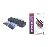 Pavo 8038718 Plastifieuse Floride haut de gamme pour set de 5 feuilles de plastification incluses - Certifié TÜV/GS, A4 & Fellowes 5306114 Pochettes de plastification A4 80 microns par 100