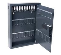 Pavo Armoire à clés haute sécurité avec serrure électronique à code - Capacité 50 clés - Gris foncé