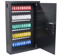 Pavo Armoire à clés haute sécurité en acier à serrure combinaison électronique - capacité 50 clés - Gris anthracite