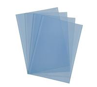 Pavo Boîte de 100 Couvertures de reliure en polypro mat 300 microns A4 Transparent Bleu