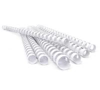 Pavo Boîte de 100 Peignes de reliure en plastique 16 mm Blanc