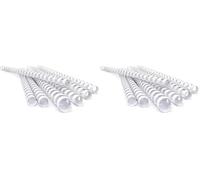 Pavo Boîte de 100 Peignes de reliure en plastique 6 mm Blanc (Lot de 2)