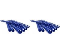 Pavo Boîte de 100 Peignes de reliure en plastique 6 mm Bleu (Lot de 2)