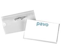 Generic Sports Porte-badge à épingle 40 x 60 mm transparent – boîte de 50