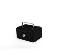 Pavo - Caisse à monnaie en métal de qualité supérieure avec 2 clés et plateau amovible , Dimensions : 15x12x8 cm , couleur: Noir