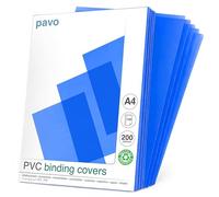 Pavo Paquet de 100 Couvertures en PVC 200 microns A4 Bleu