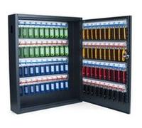 Pavo - Armoire à clés Deluxe sécurisée en acier - Capacité 100 clés - Gris foncé