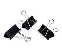 Pavo - Pinces Clip Métalliques Repliables - Lot de 12 - 32mm - Pinces Noires pour Documents, 8042104