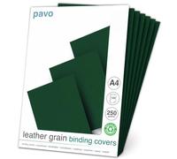 Pavo - Plats de couverture A4 grain cuir 250 g , Paquet de 100 - Vert foncé